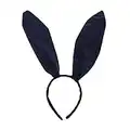 PRETYZOOM 20 Cm Oreilles de Lapin Cosplay Costume Noir Playboy Ariana Accessoires de Queue de Dentelle Fille Grande Bandeau Halloween Gris- Pâques Doux Sexy Oreilles de Lapin Bandeau Oreille