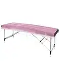 Paquete de 25 sábanas desechables para mesa de masaje, funda de cama de spa para silla de tatuaje, salón de belleza, quiropráctico (31 x 78 pulgadas, rosa)