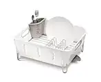 simplehuman Compact Dish Rack, White Plastic