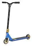 STAR SCOOTER Pro Sport Stunt Scooter Trottinette Freestyle Enfant de 8 Ans et Adulte | Patinette 110mm Aluminium pour Semi Professionnels | Bleu & Doré