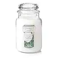 Yankee Candle White Gardenia Scented, Classic 22oz Large Jar Single Wick Candle, Over 110 Hours of Burn Time