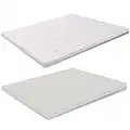 MiaSuite H5 Topper per Materasso con Rivestimento Sfoderabile, Memory Foam, Bianco, Matrimoniale, 160x190x5 cm