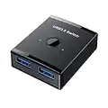 Cablecc KVM USB 3.0 bidirektionaler Schalter, 2 auf 1 PCs Sharing oder 1 zu 2 Hub für Tastatur, Maus, Scanner, Drucker