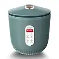 Audecook Rice Cooker Small, 2L Mini Rice Cooker with Removable Non-Stick Bowl for 1-4 People, Electric Rice Cooker Automatic Cooking, Slow Cooker, Delay Timer & Keep Warm Function, Green