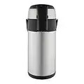 Pioneer Flasks Stainless Steel Airpot Hot Cold Water Tea Coffee Dispenser Conference Event Flask, Satin Finish, 3 Litres