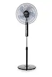 Orbegozo SF 0244 - Ventilador de pie, mando a distancia, silencioso, 5 aspas, apagado programable hasta 7.5 h, 3 velocidades, color negro