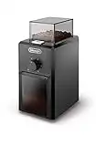 De'Longhi KG79 Moulin à Café Electrique, Broyeur pour Grains de Café avec Réservoir d'une Capacité de 120 g, 110 W, Noir