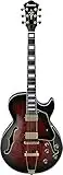 Ibanez AG95QA AG Artcore Expressionist 6 String Electric Guitar (Right Hand, Dark Brown Sunburst)