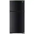 Winia WTE18HSBMD 18 Cu. Ft. Top Mount Refrigerator With Factory Installed Ice Maker - Black