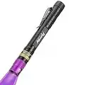 Alonefire SV64 3W Klein 365nm LED UV Taschenlampe Tragbar Mini Ultraviolett Schwarzlicht Heimtierurin Detektoren für Mineral, Bernstein, Geld Detektor mit 2 Stück AAA Batterie