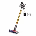 Dyson V8 Absolute Cordless Stick Vacuum Cleaner I Bagless I HEPA Filter I Rotating Brushes I Telescopic Handle I Direct-Drive Cleaner Head I Up to 40 Min Runtime - Yellow + Clean & Carry Kit