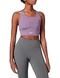 NIKE CZ4496 W NK DF SWSH LL Bra Sports Bra Women's Amethyst Smoke/White XS