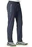 TBMPOY Men's Outdoor Lightweight Hiking Mountain Pants Running Active Jogger Pants Navy L