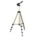 Hama Camera Tripod Star 700 EF (light tripod with 3-way head, photo tripod with 42.5-125cm height, tripod incl. carrying case, camera tripod suitable for SLR and system cameras), Champagne