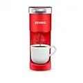 Keurig K-Mini Coffee Maker, Single Serve K-Cup Pod Coffee Brewer, 6 to 12 oz. Brew Sizes, Poppy Red (Renewed)