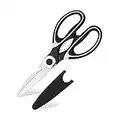 Latest Sharp Kitchen Scissors Heavy Duty Cooking Scissors Multi-Purpose Detachable Easy Cleaning Utility Sharp Scissors for Chicken Meat Fish Poultry Vegetables Nuts Household Necessity