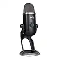 Blue Yeti X Professional USB Condenser Microphone for PC, Mac,Gaming,Recording, Streaming, Podcasting on PC, Desktop Mic High-Res Metering, LED Lighting,Blue VO!CE Effects-Black