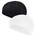 2pcs Casquette de Cyclisme sous Casque Souple Bonnet de Cyclisme Bonnet de Crâne Bonnet de Sport Chapeau Doublures Été Hommes Femmes Bonnet de Nuit pour Cyclisme Course Moto Course à Pied Ski