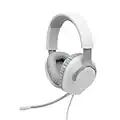 JBL Quantum 100 – Casque gaming filaire avec micro détachable – Accessoire gamer léger et confortable – Compatible avec plusieurs plateformes – Couleur : Blanc