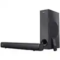 Creative Stage 2.1 Canale soundbar con subwoofer per TV, computer e schermi Ultrawide, Bluetooth/ingresso ottico/TV ARC/AUX, telecomando e kit di montaggio a parete