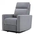 The Glider by Nurture&™ | Premium Power Recliner Nursery Glider Chair with Adjustable Head Support | Designed with a Thoughtful Combination of Function and Comfort | Built-in USB Charger (Grey)