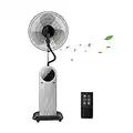 Aigostar Forest Mist 33JTU 95W Ventilatore nebulizzatore interno con telecomando Timer programmabile fino a 8 ore con spegnimento automatico, funzione ionica, display LED