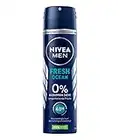 NIVEA MEN Fresh Ocean Deo Spray (150 ml), Deo ohne Aluminium (ACH) mit 48h Schutz, Deodorant mit einzigartiger INIFINIFRESH Formel und NIVEA MEN Pflegekomplex