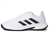 adidas Men's CourtJam Control Tennis Shoe, White/Core Black/White, 10.5