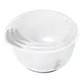 Chef Aid Contain 3 Mixing Bowls, Non-Slip Base, Soft Grip Handle, Microwave and Dishwasher Safe, Compact, Stackable, Ideal for baking and cooking,Off-white, 1.5 Litre, 2 Litre, 2.5 Litre