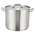 Winware Stainless Steel 12 Quart Stock Pot with Cover, Silver