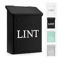 Calindiana Magnetic Lint Bin with Lid for Laundry Room Decor and Organization and Storage, Glossy Black