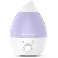 1 BY ONE Cool Mist Humidifier, 1300ML 0.29Gal Ultrasonic Humidifiers, End for Dry Air, No Noise 7 Color LED Night Lights with Automatic Shut-off Function for Home Baby Room Bedroom Office