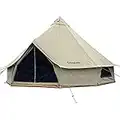 KingCamp Khan Glamping Bell Tent 4 Season Canvas Yurt Tent with Stove Jack 13.1ft / 16.4ft- 3 in 1 Tent and Canopy for Family Outdoor Camping, Glamping, Breathable Wall Tent