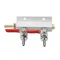 2 Wege Gasverteiler CO2 Splitter Kegerator Rückschlagventil Biersplitter Bierverteiler Muti Way Home CO2-Verteiler für Gasverteiler Verteiler Bier