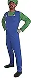 New Adult Men Super Mario Luigi Bros Plumber Brothers Fancy Dress Outfit Costume