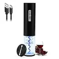 COKUNST Electric Wine Opener, Type-C Charging Wine Bottle Opener with Foil Cutter, Automatic Rechargeable Corkscrew Wine Openers with LED Light for Home Party Restaurant Wedding Gifts