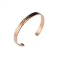 Hammered Copper Cuff Bracelet Durable Copper - Lightweight - 100% Uncoated Solid Copper, 8 inches, Copper