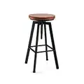 Holdfiturn Breakfast Bar Stools Adjustable Wooden Stool Swivel Wooden Bar Stools Perching Stool Kitchen Breakfast Bar for Counter Breakfast Bar Cafe Pub