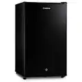 Subcold Eco100 LED Under-Counter Black Fridge | Freestanding Refrigerator | Solid Door with Chiller Box | LED Light + Lock & Key | Energy Efficient (100L, Black)