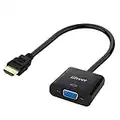 HDMI to VGA Adapter with Audio, Giveet Gold-Plated 1080P HDMI Male to VGA Female Video Converter for Computer, Desktop, Laptop, PC, Monitor, Projector, HDTV, Chromebook, Roku, Xbox, PS4, Mac Mini