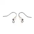 Lot de 25 paires de boucles d'oreilles avec boule 15 mm - Pour la fabrication de bijoux - Pour la fabrication de bijoux - Argent foncé