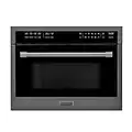 ZLINE 24" Built-in Convection Microwave Oven in Black Stainless Steel with Speed and Sensor Cooking