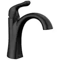 Delta Faucet Arvo Matte Black Bathroom Faucet, Single Hole Bathroom Faucet Black, Single Handle Bathroom Faucet, Bathroom Sink Faucet, Drain Assembly Included, Matte Black 15840LF-BL