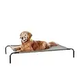 Amazon Basics Cooling Elevated Dog Bed with Metal Frame, Large, 51 x 31 x 8 Inch, Grey