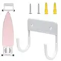 Alpinista Ironing Board Hanger Ironing Board Wall Mounted Holder Storage Organizer, White