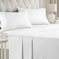 Full Size Sheet Set - Breathable & Cooling Sheets - Hotel Luxury Bed Sheets - Extra Soft - Deep Pockets - Easy Fit - 4 Piece Set - Wrinkle Free - Comfy - White Bed Sheets - Fulls Sheets – 4 PC