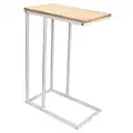 WOLTU® Beistelltisch Kaffeetisch Couchtisch Sofatisch Nachttisch Betttisch Laptoptisch, Gestell aus Metall, Tischpltte aus MDF, 45x25x63,5cm(BxTxH), Hell Eiche TSG17hei