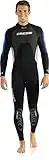 Cressi Morea Man Monopiece Wetsuit 3mm Traje de Buceo Neopreno para los Hombres, Negro/Azul/Plata, M/3