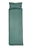 Mountain Warehouse Matelas autogonflant avec Oreiller - Matelas pneumatique Compact avec vanne de gonflage, Sac de Rangement, kit de réparation - pour Le Camping Vert Taille Unique