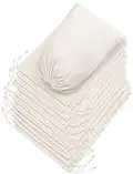 100 Percent Cotton Muslin Drawstring Bags For Shoes Storage Pantry Gifts (12 x 16 inch - 6 pack, Beige)